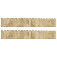 vidaXL Gazonranden 2 st 120 cm geïmpregneerd grenenhout - thumbnail