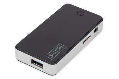 Digitus DA-70231 USB 3.2 Gen 1-hub 4 poorten Zwart, Zilver
