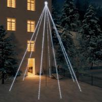 VidaXL Led-kerstboom binnen buiten 1300 leds koud wit 8 m - thumbnail