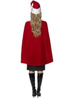 Kerst cape luxe met muts - thumbnail