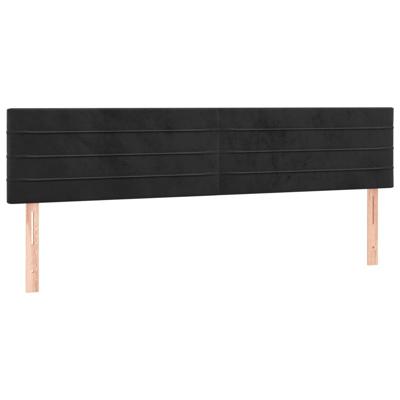 Boxspring met matras fluweel zwart 120x200 cm - thumbnail