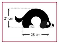 Leschi Verwarmingskussen Bobby de hond - zwart/zwart - thumbnail