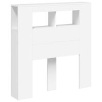 Hoofdeinde met LED 100x18,5x103,5 cm bewerkt hout - thumbnail