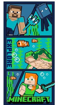 Minecraft strandlaken meerkleurig 70x 140cm Minecraft strandlaken meerkleurig 70x 140cm
