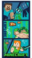 Minecraft strandlaken meerkleurig 70x 140cm - thumbnail