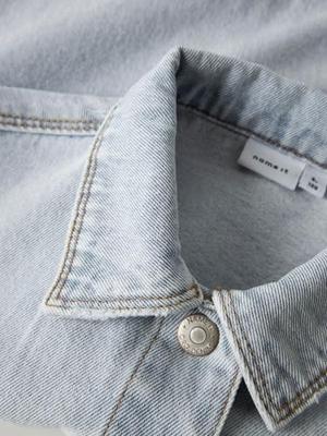 NAME IT meisjesjas van gerecycled katoen gebleekt denim