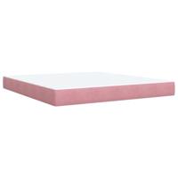 Boxspring met matras fluweel roze 180x200 cm - thumbnail