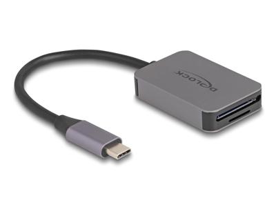 DeLOCK 91009 geheugenkaartlezer USB 3.2 Gen 1 (3.1 Gen 1) Type-C Grijs