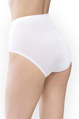 Lights dames tailleslip viscose - Hoog Katoenen dames ondergoed wit en zwart