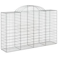 VidaXL Schanskorf gewelfd 200x50x120/140 cm gegalvaniseerd ijzer - thumbnail