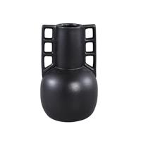 PTMD Essa Vaas - 18 x 18 x 29 cm - Keramiek - Zwart - thumbnail
