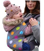 Luna Dream draagzak Standard Dots katoen grijs/geel/groen - thumbnail