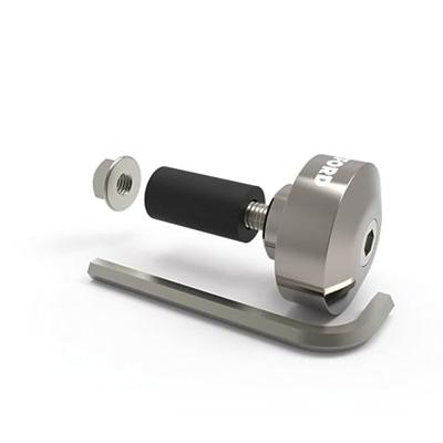 OXFORD stuurdoppen "barends 1 handlebar plugs 1 silver 22mm handlebars