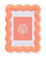 HEMA Fotolijst 10x15cm koraal hout golven (koraalroze) - thumbnail