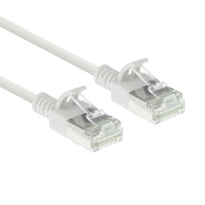 ACT DC6903 LSZH U/FTP CAT6A Datacenter Slimline Patchkabel Snagless | RJ45 Connectoren | Wit | 3 meter
