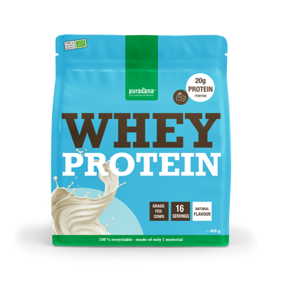 Purasana Whey proteine naturel bio 400 Gram Purasana Whey proteine naturel bio 400 Gram