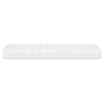 Slaapbank met matras 100x200 cm stof crèmekleurig