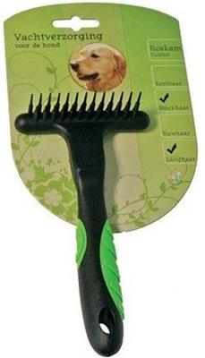 Hond roskam met zwarte pennen dubbel Vachtverzorging Gebr. de Boon - Gebr de boon