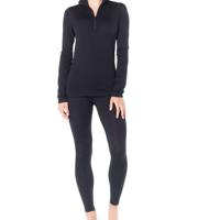 Icebreaker 200 Oasis LS Half Zip Thermoshirt Dames Black L - thumbnail