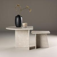 Nohr Salontafel 'Markos' Marmerlook, Set van 2 stuks - thumbnail