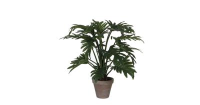 Kunstplant mica philodendron selloum groen in pot