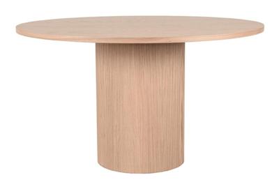 LABEL51 Eetkamertafel Oliva - Naturel - Eiken - 130 cm - Rond