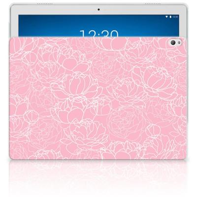 Lenovo Tab P10 | Siliconen hoesje | White Flowers