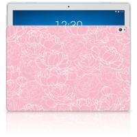 Lenovo Tab P10 | Siliconen hoesje | White Flowers - thumbnail