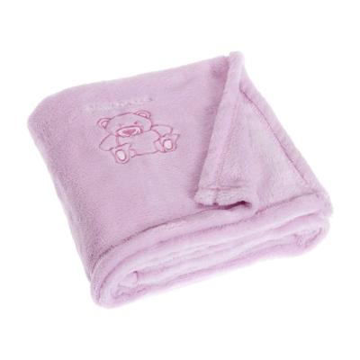 Playshoes fleece babydeken Beer Roze-100x150 cm