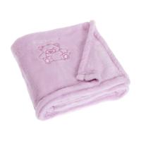 Playshoes fleece babydeken Beer Roze-100x150 cm - thumbnail