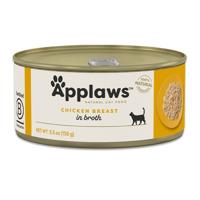 APPLAWS Chicken breast in broth - nat kattenvoer - 156g - thumbnail