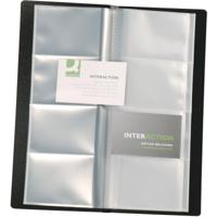 Q-CONNECT visitekaartenmap, Ft 11 x 26 cm, voor 160 kaarten, zwart - thumbnail