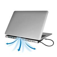 LogiLink UA0373 USB-C dockingstation Geschikt voor merk (dockingstation): Universeel USB-C Power Delivery, Geïntegreerde kaartlezer - thumbnail