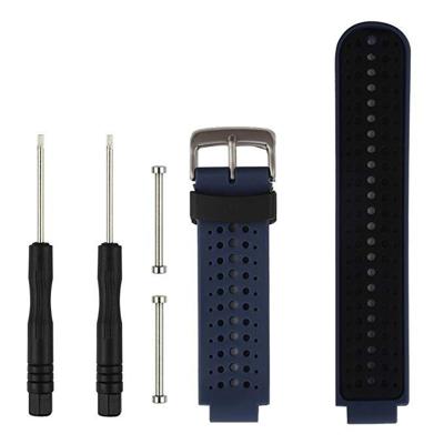 Tweekleurige siliconen sport polsband voor Garmin Forerunner 230/235/620/630/735XT (zwart blauw)