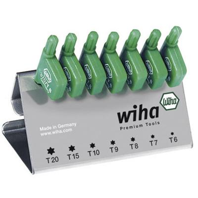 Wiha Stiftsleutelset met vlaggetjesgreep | TORX | 8-delig | chemisch gezwart | incl. werkbankhouder - 25625 - 25625