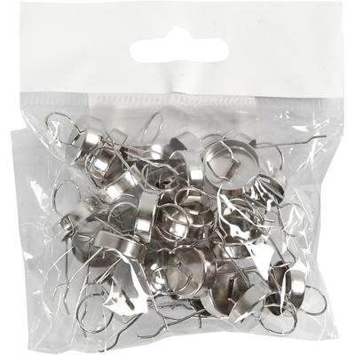 Creativ Company Metalen hanger, d 13 mm, gatgrootte 5 mm, zilver, 25 stuk/ 1 doos - thumbnail