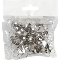 Creativ Company Metalen hanger, d 13 mm, gatgrootte 5 mm, zilver, 25 stuk/ 1 doos - thumbnail