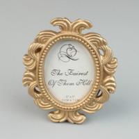 2 PC'S Floral foto ronde foto frame houder bruiloft Home decor (goud) - thumbnail