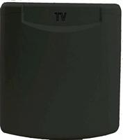 AS Schwabe 62474 Stopcontact (inbouw) IP44 Zwart - thumbnail