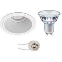 Philips LED Inbouwspot Set GU10 - Ø90mm - Mat Wit - Warm Wit Dimbaar - thumbnail