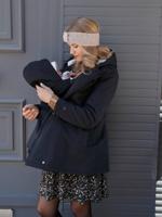 Meegroeiparka voor tijdens en na de zwangerschap zwart - thumbnail