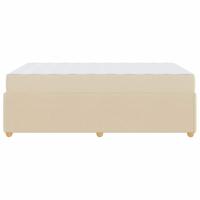 Bedframe met matras met matras Crème 120 x 200 cm Stof - thumbnail