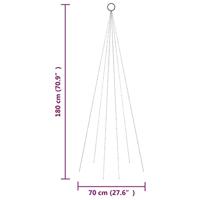 Vlaggenmast kerstboom 108 LED's warmwit 180 cm - thumbnail
