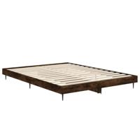 Bedframe zonder matras hout gerookt eikenkleurig 140x190 cm - thumbnail