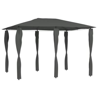 Prieel met zijwand 160 g/m 3x4x2,6 m antracietkleurig Prieel met zijwand 160 g/m 3x4x2,6 m antracietkleurig