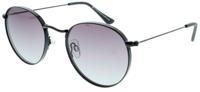 H.I.S zonnebril gepolariseerd unisex rond cat. 2. zwart/grijs - thumbnail