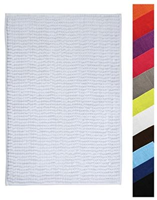 MSV Badkamerkleed|badmat voor op de vloer - ivoor wit - 60 x 90 cm