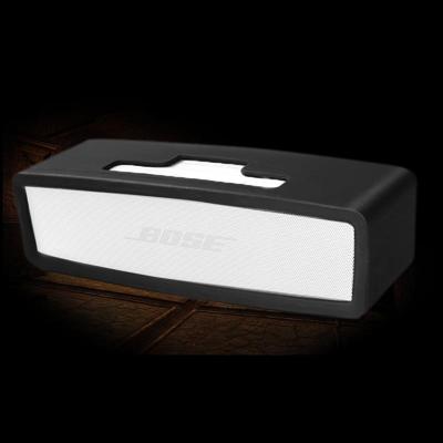 Draagbare schokbestendige zachte silica gel Bluetooth Speaker beschermhoes voor Bose Mini 1/2 (zwart)