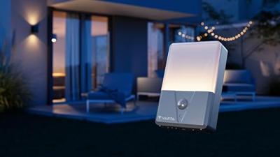 Varta 16634101402 Motion Sensor Outdoor Light Twin Campinglamp LED 40 lm werkt op batterijen 60 g Grijs