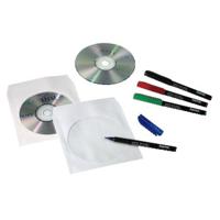 Hama cd/dvd protection sleeves papier wit 100 stuks - thumbnail